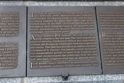 Rhode Island Irish Famine Memorial Marker 7 of 10 image. Click for full size.