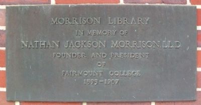 Morrison Library Marker image. Click for full size.