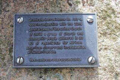 Repentance for Slavery Marker. Click for full size. Repentance for Slavery Marker image. Click for full size.