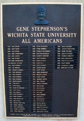 Gene Stephenson's WSU All Americans Marker image. Click for full size.