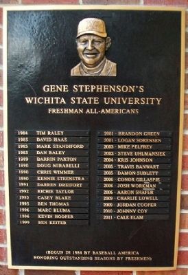 Gene Stephenson's WSU Freshmen All Americans Marker image. Click for full size.