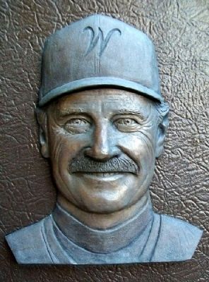 Gene Stephenson Bust Relief on All American Marker image. Click for full size.