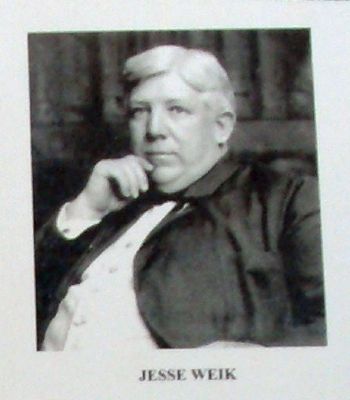 Plaque Photo - - "Jesse Weik" image. Click for full size.