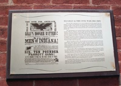 Eli Lilly & The Civil War ( 1861--1865 ) Marker image. Click for full size.