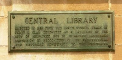 Central Library Marker image. Click for full size.