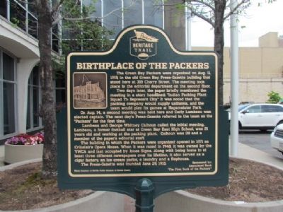 Birthplace Of The Packers Marker image. Click for full size.