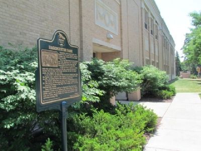 Marker and East High School. Click for full size. Marker and East High School image. Click for full size.