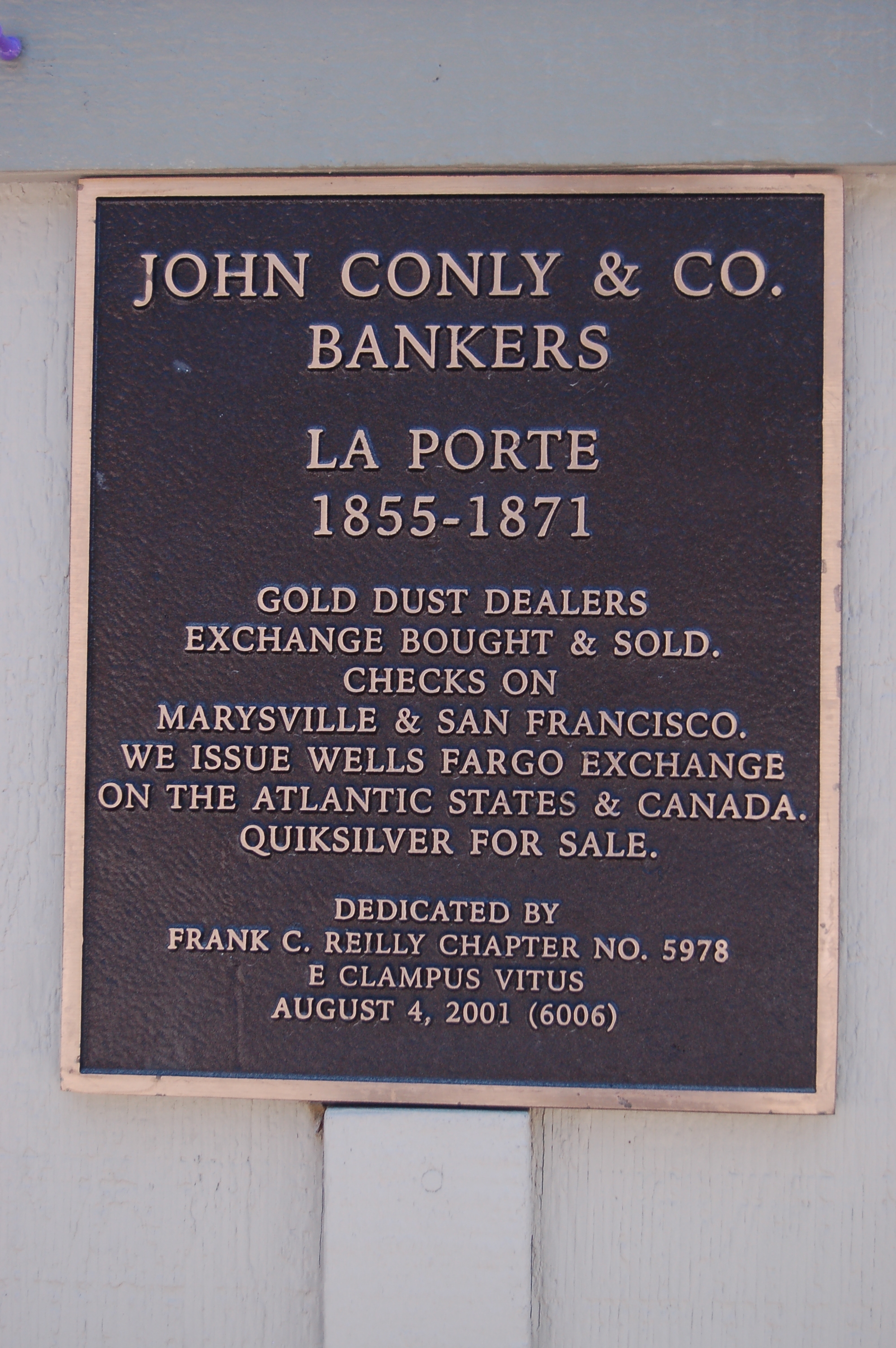 John Conly & Co. Bankers Marker