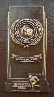 WSU Shockers 1989 NCAA National Champion Trophy on Marker image. Click for full size.