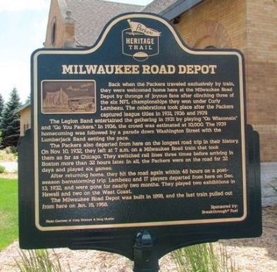Milwaukee Road Depot Marker image. Click for full size.