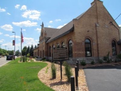 Milwaukee Road Depot and Marker image. Click for full size.