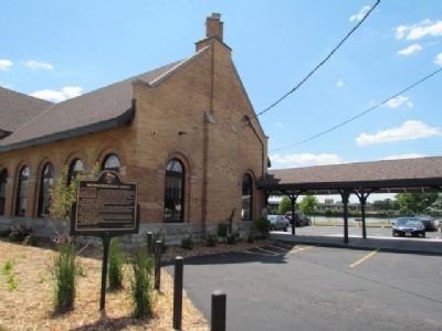 Milwaukee Road Depot and Marker image. Click for full size.