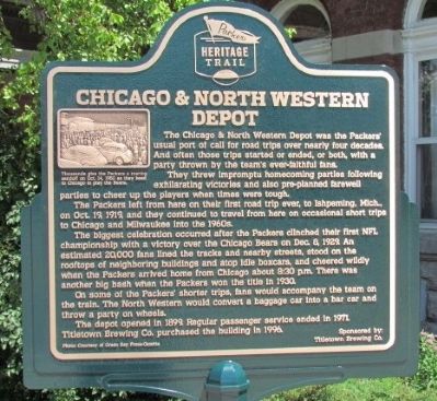 Chicago & North Western Depot Marker. Click for full size. Chicago & North Western Depot Marker image. Click for full size.