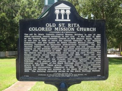 Old St. Rita Colored Mission Church Marker image. Click for full size.