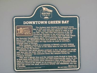 Downtown Green Bay Marker. Click for full size. Downtown Green Bay Marker image. Click for full size.