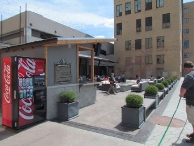 Marker and Hagemeister Park Restaurant along the CityDeck. Click for full size. Marker and Hagemeister Park Restaurant along the CityDeck image. Click for full size.