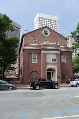 Marker is on the left side of the building. Click for full size. Marker is on the left side of the building image. Click for full size.