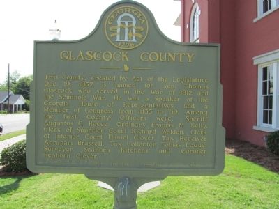 Glascock County Marker image. Click for full size.