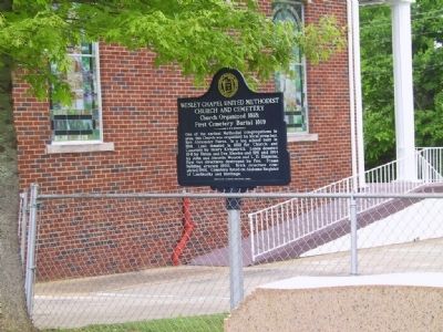 Wesley Chapel United Methodist Church and Cemetery Marker. Click for full size. Wesley Chapel United Methodist Church and Cemetery Marker image. Click for full size.