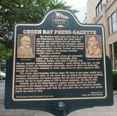 Green Bay Press-Gazette Marker image. Click for full size.