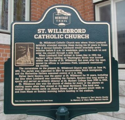 St. Willebrord Catholic Church Marker. Click for full size. St. Willebrord Catholic Church Marker image. Click for full size.