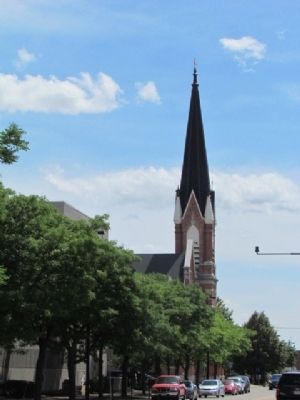 St. Willebrord Catholic Church in the distance. Click for full size. St. Willebrord Catholic Church in the distance image. Click for full size.