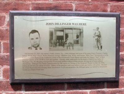 John Dillinger Was Here Marker image. Click for full size.