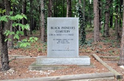 Black Pioneers Cemetery Marker. Click for full size. Black Pioneers Cemetery Marker image. Click for full size.
