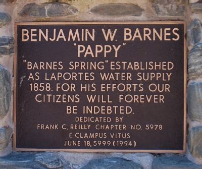 Benjamin W. Barnes Marker image. Click for full size.