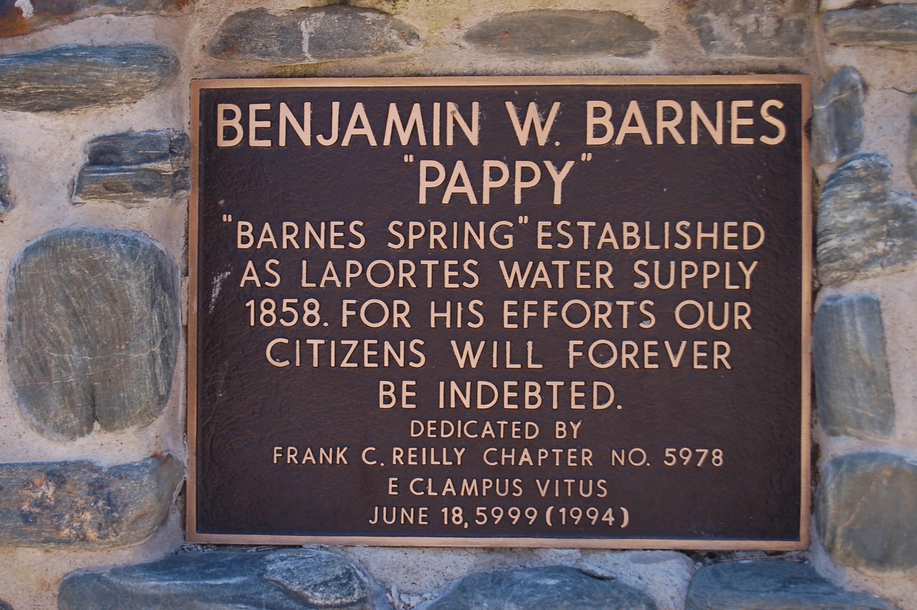 Benjamin W. Barnes Marker
