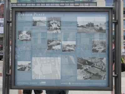Pariser Platz Marker. Click for full size. Pariser Platz Marker image. Click for full size.
