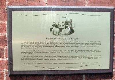 Women in Greencastle History Marker image. Click for full size.
