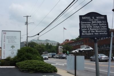Daniel K. Moore Marker, seen along S French Broad Avenue image. Click for full size.
