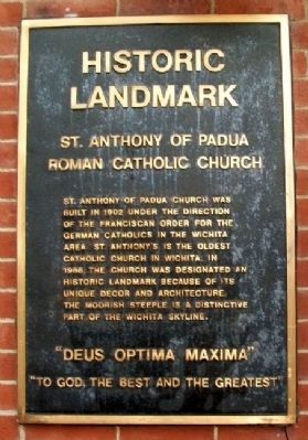 St. Anthony of Padua Roman Catholic Church Marker image. Click for full size.
