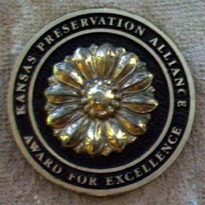 The Eaton Hotel Kansas Preservation Alliance Award Marker image. Click for full size.