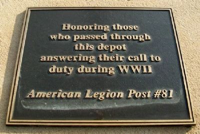 Missouri Pacific Depot Veterans Memorial Marker image. Click for full size.