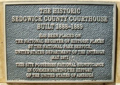 The Historic Sedgwick County Courthouse NRHP Marker image. Click for full size.