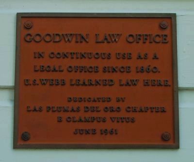 Goodwin Law Office Marker image. Click for full size.