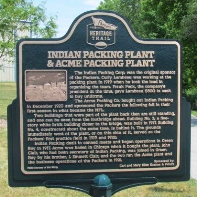 Indian Packing Plant & Acme Packing Plant Marker image. Click for full size.