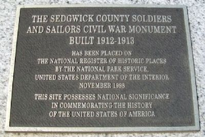 Civil War Soldiers and Sailors Memorial NRHP Marker image. Click for full size.