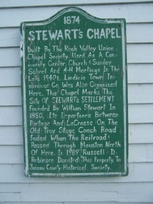 Stewart's Chapel 1874 Marker image. Click for full size.