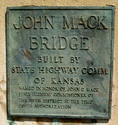 John Mack Bridge Marker. Click for full size. John Mack Bridge Marker image. Click for full size.