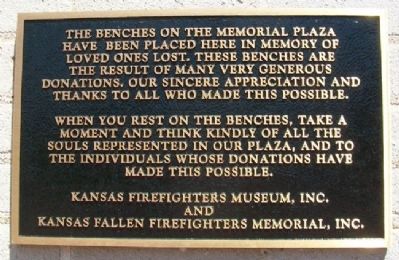 Kansas Firefighters' Memorial Marker at Engine House #6 image. Click for full size.