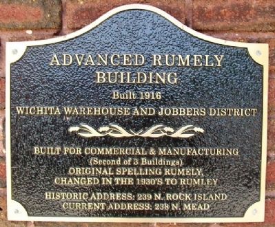 Advanced Rumely Building Marker. Click for full size. Advanced Rumely Building Marker image. Click for full size.