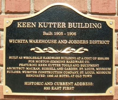 Keen Kutter Building Marker. Click for full size. Keen Kutter Building Marker image. Click for full size.