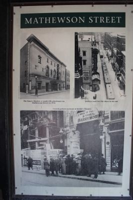 Back of Marker for Mathewson Street image. Click for full size.