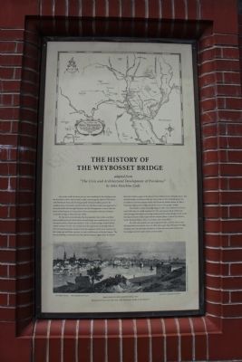 The History of The Weybosset Bridge Marker. Click for full size. The History of The Weybosset Bridge Marker image. Click for full size.