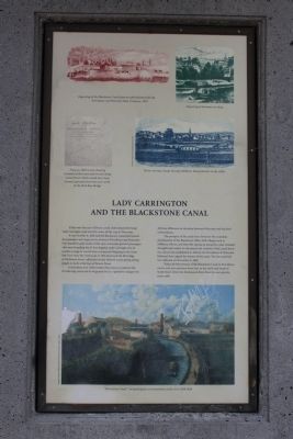 Lady Carrington and The Blackstone Canal Marker image. Click for full size.