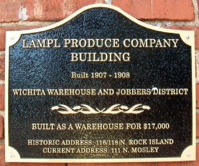 Lampl Produce Company Bldg Marker image. Click for full size.