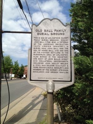 Old Ball Family Burial Ground Marker image. Click for full size.